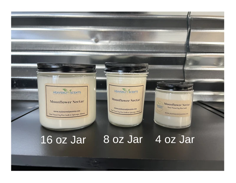 Vela de cera de soja tarro de masón de 8 oz, mecha de algodón, perfumada fuerte, aromas celestiales Foto 2 de 4
