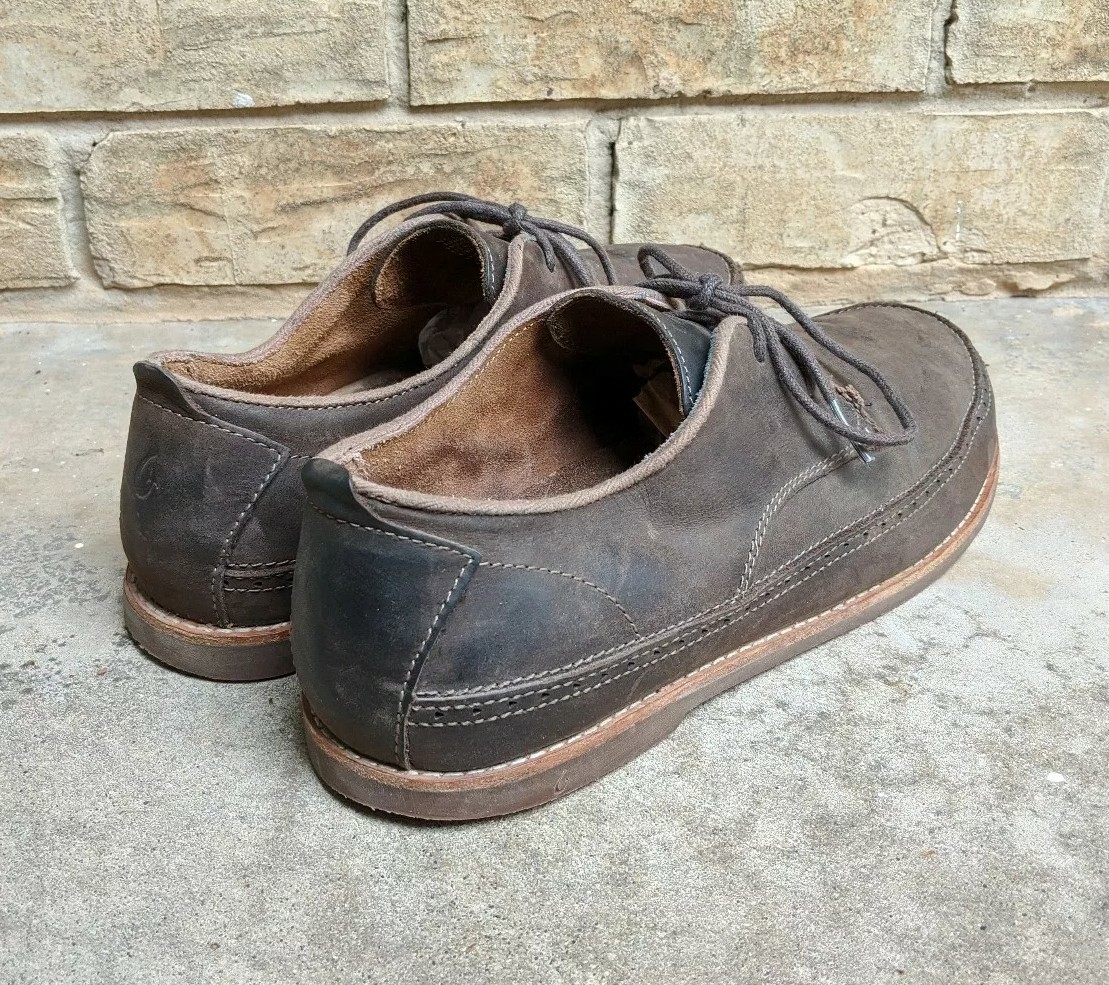 Olukai Honolulu Lace Dark Brown Leather Rubber Sole Casual  display picture 2