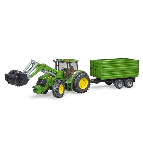 BRUDER 03055 John Deere 7930 Modellfahrzeug mit Frontlader und Anhänger NEU OVP - Bild 1 von 1