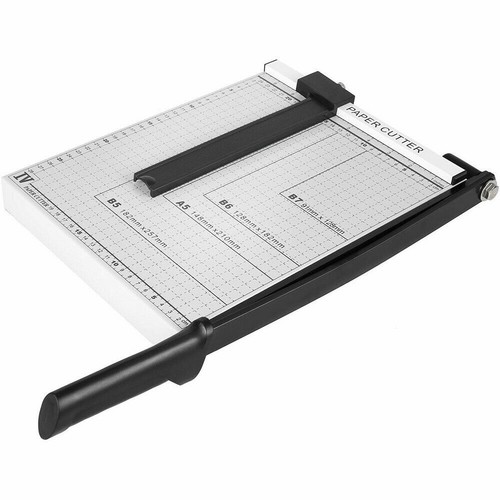 Cortador de papel 12" A4 a B7 base metálica guillotina recortador de páginas 15 hojas capacidad - Imagen 3 de 11