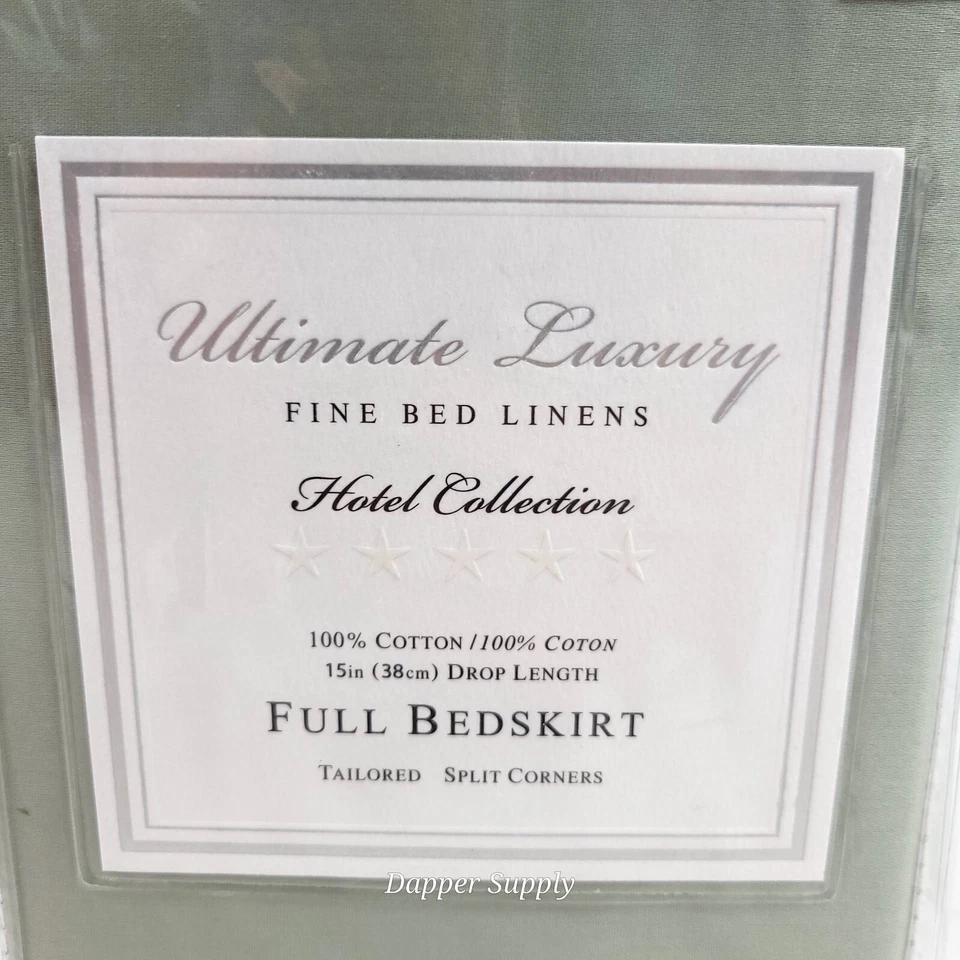 Falda de cama completa de lujo de 15" de longitud de caída de 15" de colección de hoteles Foto 3 de 4