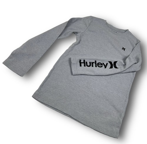 NEW Hurley Boys Grey Long Sleeve Waffle Shirt 14/16 - Picture 3 of 5