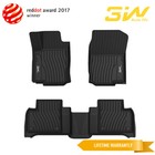 3W Floor Mats for Mercedes Benz GLE 2016-2019 Car Floor Liners TPE All Weather