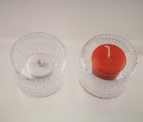 Par (2) Candelabros Iittala Glass Finland Kastehelmi Dew Drop ~ Oiva Toikka - Imagen 6 de 7