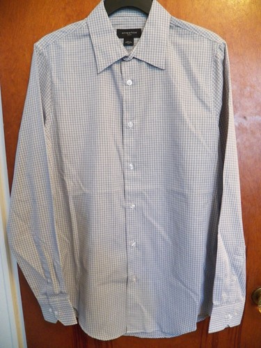 MEN'S SMALL - GRAY Modern Fit Long Sleeve Button Down Shirt Attention - NWT - Bild 1 von 5