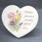 Vintage Heart Shaped Decor Soap Stone Plaque  Mother You Are A Precious Gift