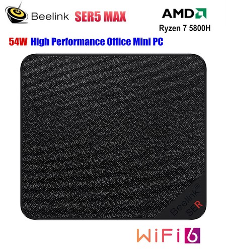 Beelink SER5 MAX AMD Ryzen 7 5800H Mini PC Windows 11 16G 500G WiFi6 4K Computer - Afbeelding 1 van 22