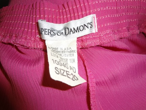 NEW! Drapers & Damons Women's sz 20 Tapered-Leg Elastic Pull-On Rose Pink Pants - Picture 6 of 7