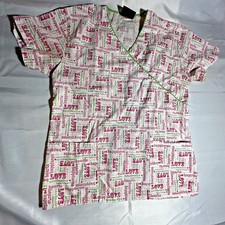 Lefrang Scrub Top, size S, Pink Light Green