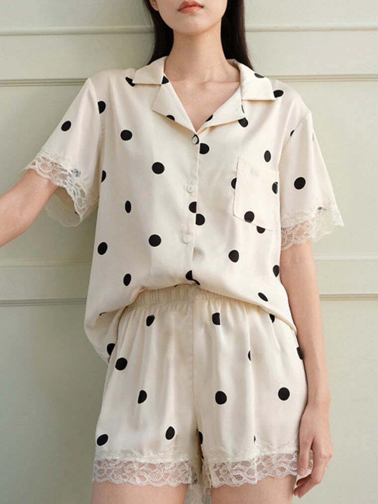 Lace shorts cheap pajamas