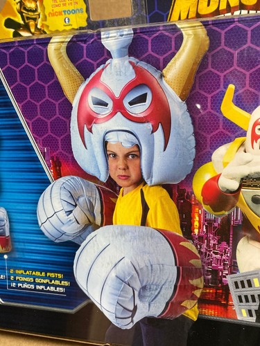 Massive Monster Mayhem Inflatable Bash Helmet and Gloves NickToons - Picture 3 of 4