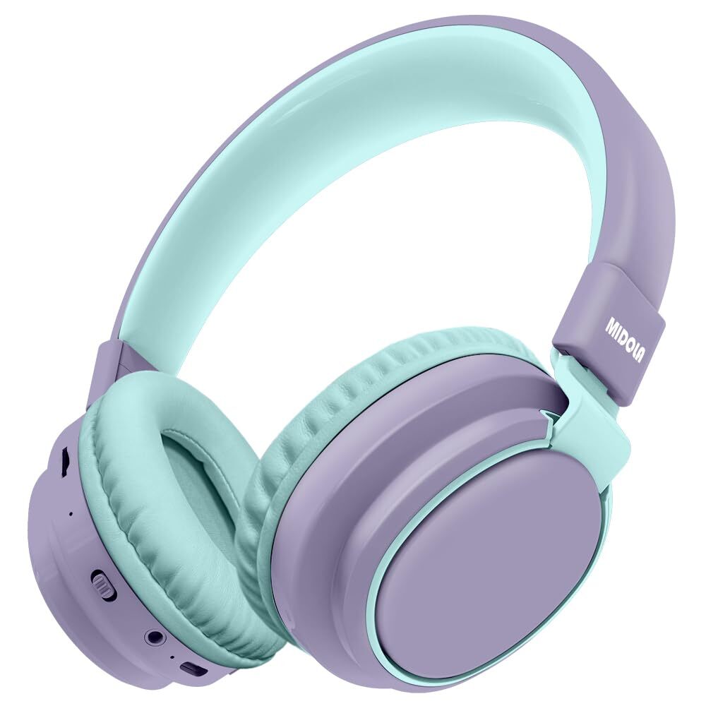 MIDOLA Bluetooth 5.3 Kids Headphones with 60H Playtime & Safe 85dB Volume Limit
