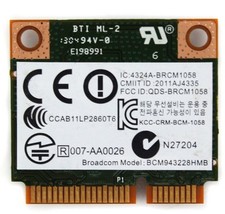 AW-NB111H BCM943228HMB 300Mbps WiFi wireless 802.11n BT 4.0 Mini PCI-E Card