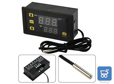 Display Digitale Microcomputer Termostato Regolatore di Temperatura Interruttore con Sensore Fahrenheit e Termostato Centigradi DC12V per Fermentatore Frigorifero