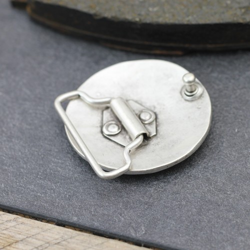 Round belt buckle antique silver buckle removable buckle removable belt up to 4 cm - Picture 8 of 9