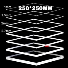 Clear Polymethylmethacrylate Sheet Plastic Panel Plate Cut To Size Thick 1~2.7mm