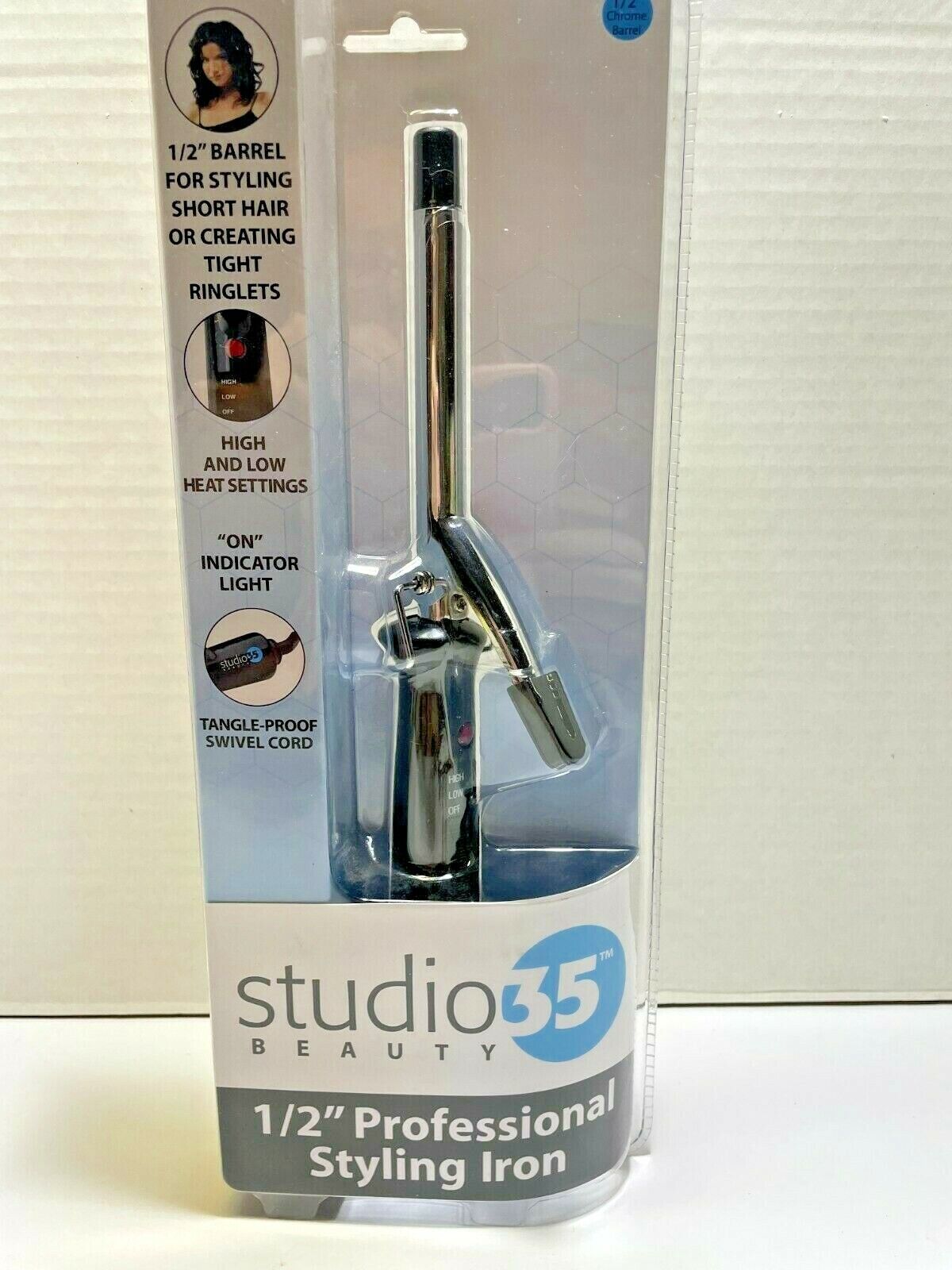 Studio 35 Beauty CURLING IRON 1 Model Silver Barrel Sho Black 2” Recommended New popularity