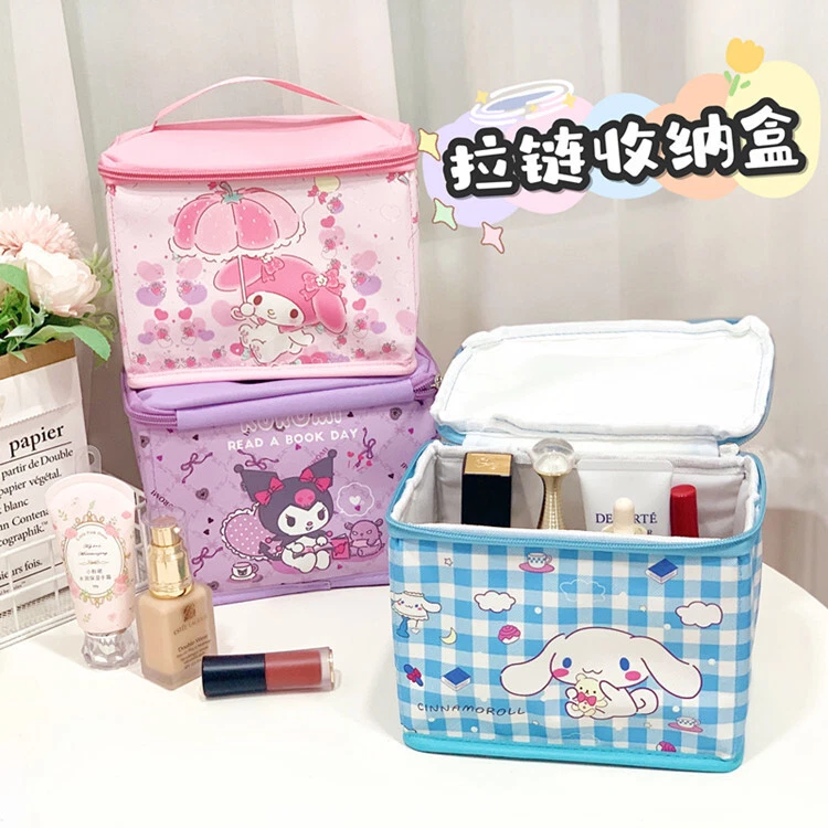 Cinnamoroll zip square Makeup Box Cosmetic case Beauty Case pouch handbag - Image 3 of 4