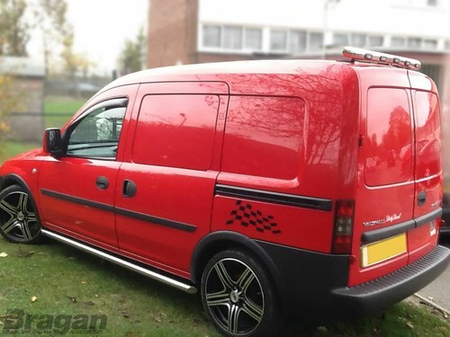 Barras laterales + LED ámbar para adaptarse a Vauxhall Opel Combo C 2001 - 2011 acero inoxidable - Imagen 4 de 12