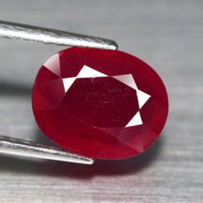 AAA NATURAL RUBY - NATURAL RUBY CT 3.85 VS1 TOP BLOOD RED COLOR OVAL CUT 