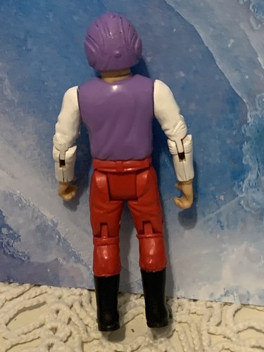 Rara action figure vintage motocross pilota corsa viola rosso giocattolo - Foto 4 di 6
