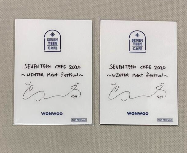 SEVENTEEN WONWOO SVT CAFE 2020 Online EC Shop winter meat festival