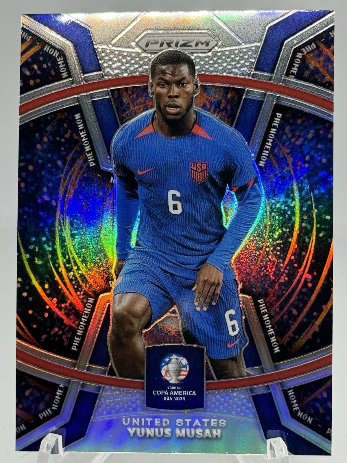 Yunus Musah 2024 Prizm Copa America Phenomenon #23 Silver Prizm Parallel USA