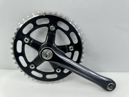 Vintage 1987 Sugino GT BMX Racing 3 pezzi pedivelle 44t 170 110 nero Giappone HTF - Foto 2 di 21
