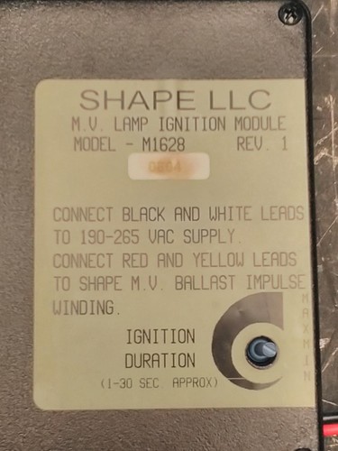 Shape LLC M.V. Lamp Ignition Module Model: M1628 Rev 1 (61.5-279-8) - Picture 3 of 4