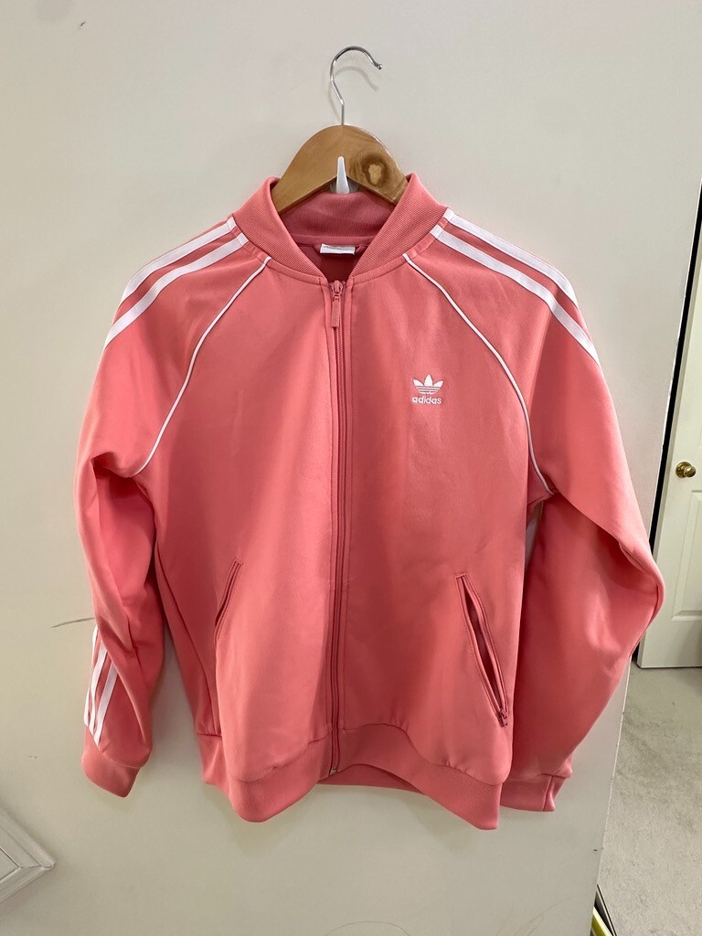Adidas Women's Superstar Trefoil Track Full Zip Pink Jacket Size M