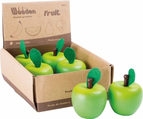 Wooden Fruit Display Pretend Play Shop Apples Pears Grapes Oranges Kiwi Banana - Picture 2 of 20