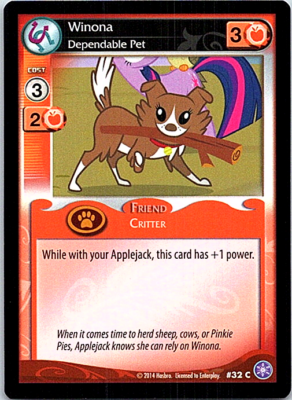 My Little Pony The Crystal Games Card 32C Winona Dependable Pet | eBay