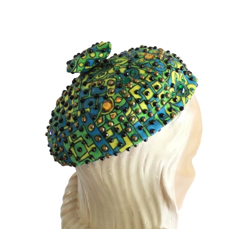 1960's MOD PIXIE BERET HAT - EXCELLENT CONDITION - image 2