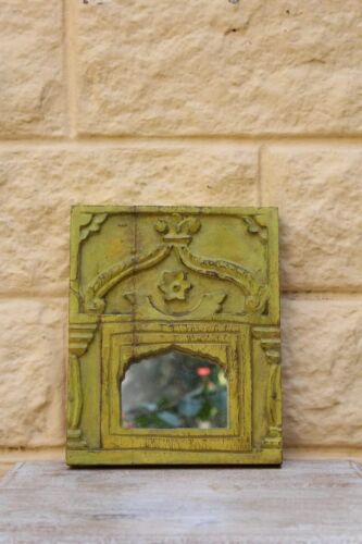 Handmade Vintage Style Solid Wooden Hand Carved Indien Furniture Wall Mirror - Picture 1 of 3
