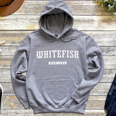 Whitefish Hoodie | Whitefish Montana Pullover Hoodie | Adult Unisex Hoodie