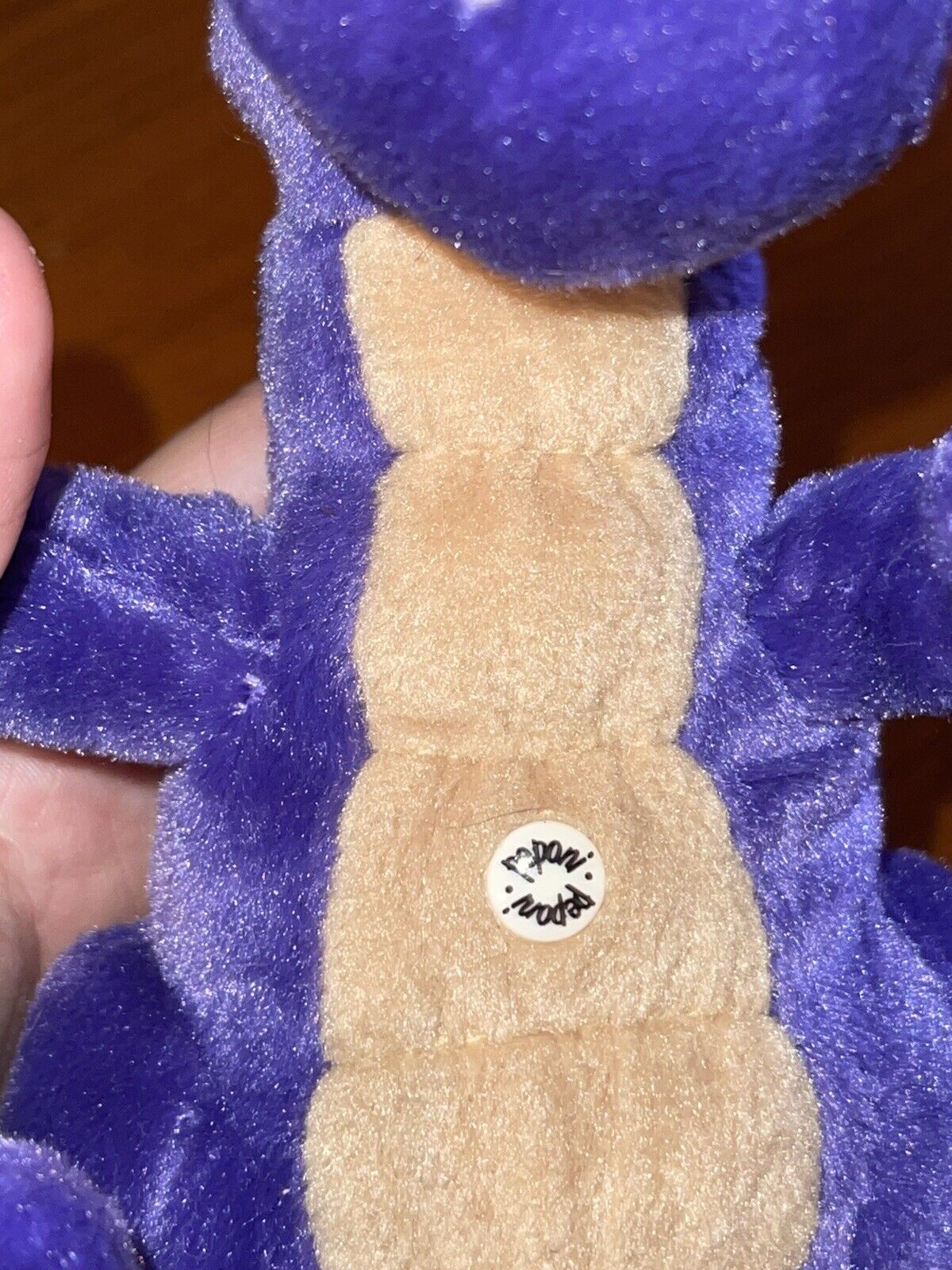 Vintage 1991 Peponi Fat Dragons Purple Sidney Plush Dragon Toy 8 