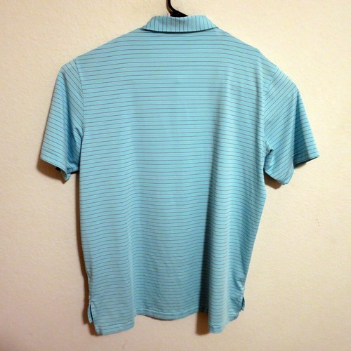 Peter Millar Hemd Herren XL Sommer Komfort Kurzarm Golf Polo Aqua Streifen - Bild 5 von 5