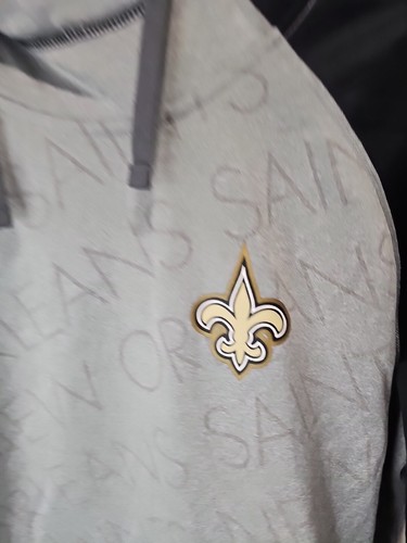 NIKE ONFIELD Therma Fit Hoodie Mens XL Black NFL New Orleans Saints Sweatshirt - Picture 5 of 11