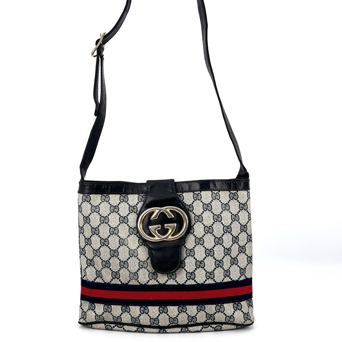 バッグ GUCCI SHERRY LINE INTER ROCKING HAND BAG Pre-loved Gucci Sherry Line Handbag | Pepper Luxury Vintage