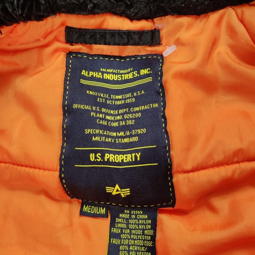 Chaqueta Parka Alpha Industries N-3B Para Hombre Mediana Negra Imitación Piel Capucha Extremo Frío - Imagen 7 de 19