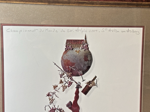 Set of 2 Gerard Puvis Lithographs Prints LE CHAMPAGNE / ST ANTON Framed & Signed - Picture 9 of 11