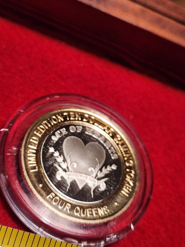 Silverstrike 4-Queens Ace Of Hearts $10 Token Coin Las Vegas - Picture 3 of 7