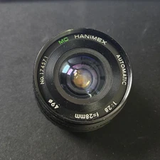 Hanimex Automatic MC 1:2.8 f=28mm Camera Lens Vintage Made In Japan