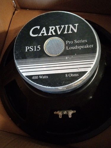Altavoz Bajo CARVIN 15" PS15 Serie Pro 400 Vatios 8 Ohmios Nunca Usado Caja Abierta EE. UU. - Imagen 1 de 3