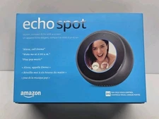Amazon Echo Spot Smart Alarm Clock with Alexa Bluetooth WiFi Music Player Black