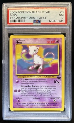 1999 Pokemon Wizards Black Star Promos Mew #8 PSA 7
