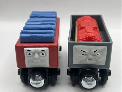 Thomas Friends Wooden Train DEMOLITION TEAM BMQ TROUBLESOME TRUCK & S.C.RUFFEY