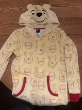 Disney Winnie the Pooh Suit Hooded Zip Costume Adult One Piece Pajamas XS