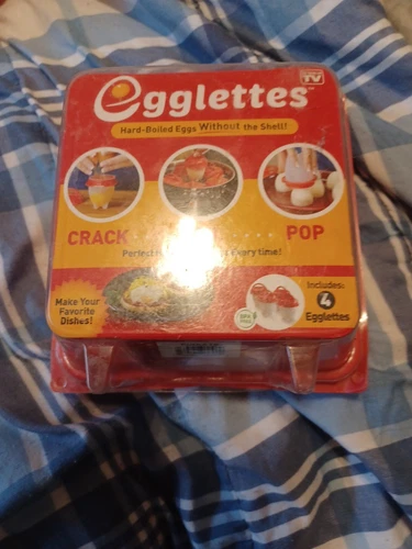 Egglettes 4 Pack Hard-Boiled Eggs Without Egg Shell "AS SEEN ON TV" New
