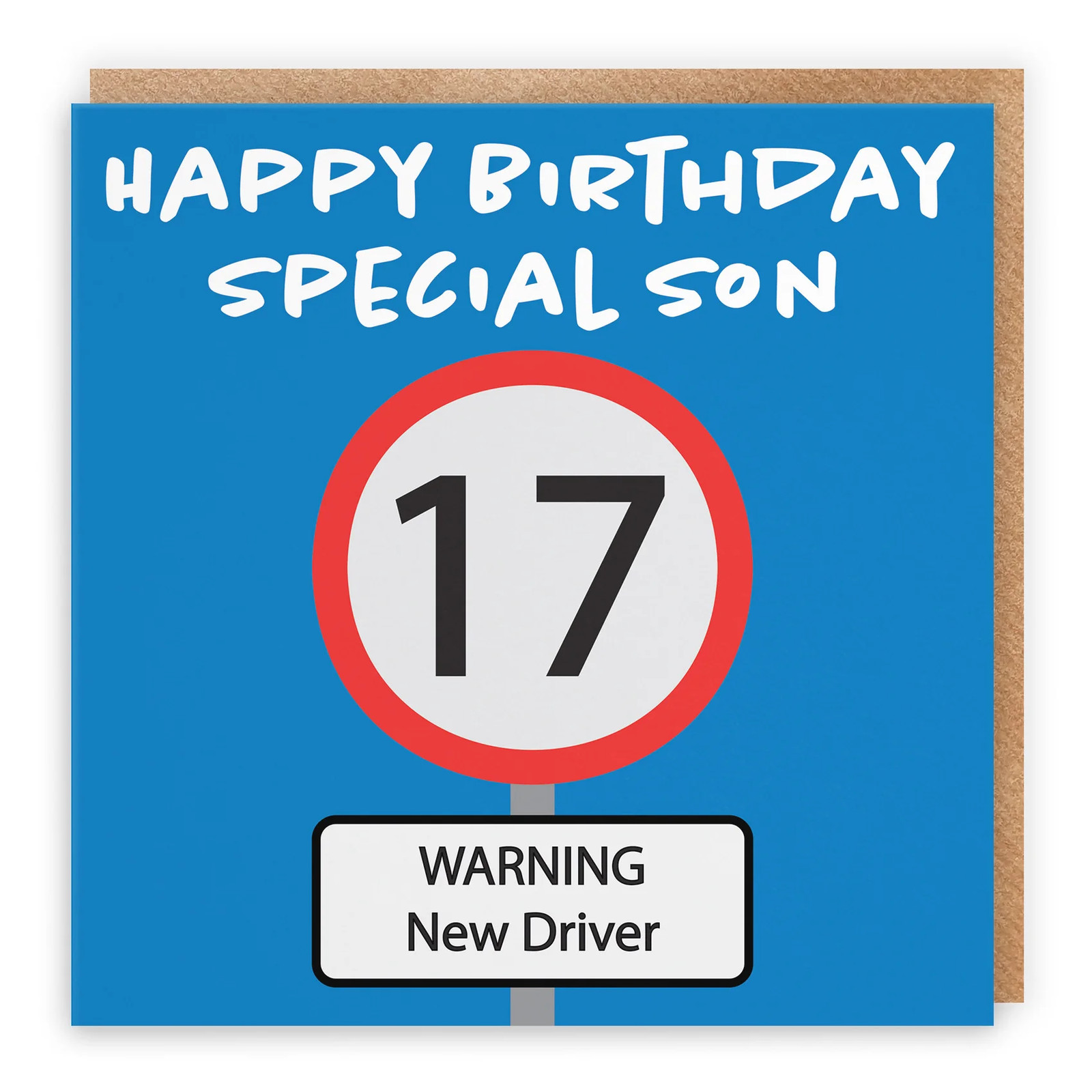 17th Son Birthday Card Road Sign